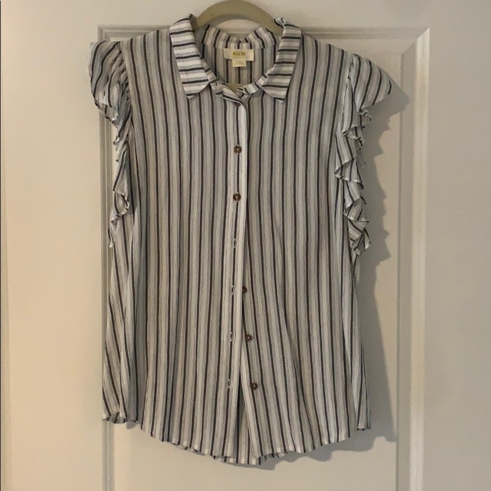 Striped button up